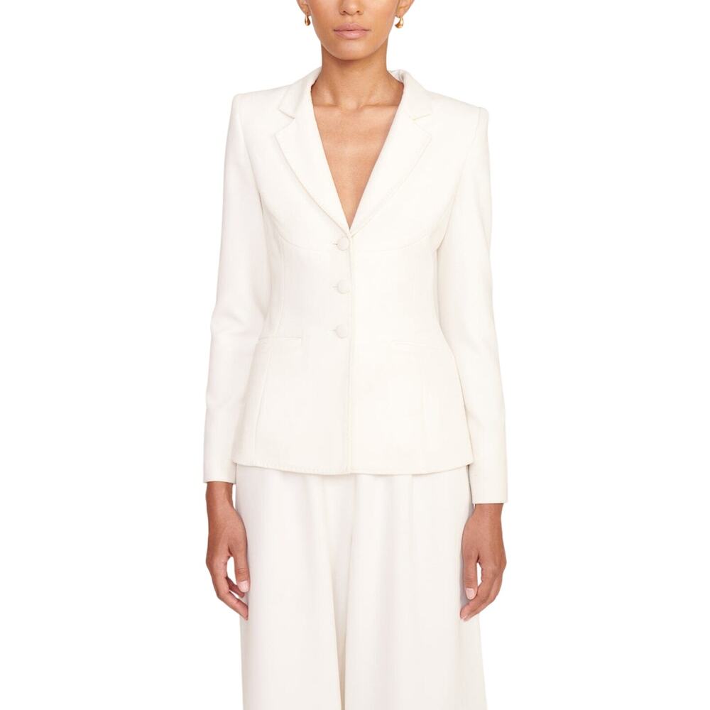 Staud Tailored Ivory Carson Blazer Size M